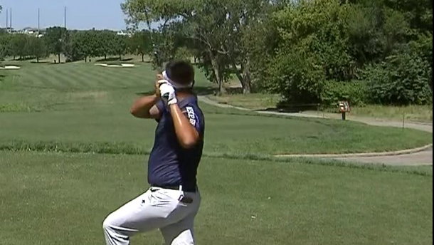 WATCH: PGA Tour hopeful's unique swing at Korn Ferry Tour season-ending finale